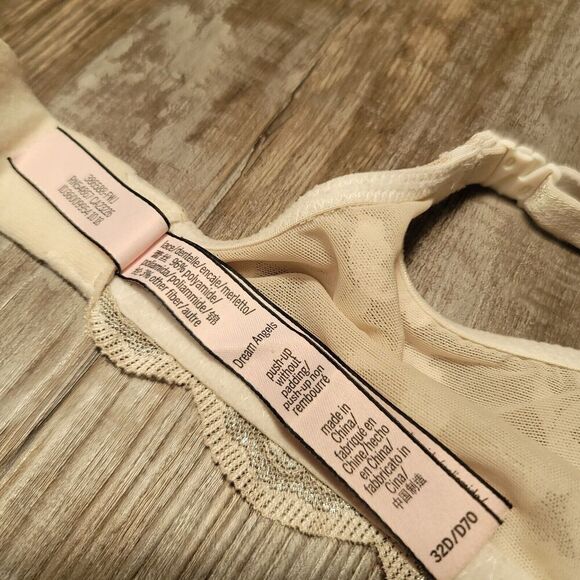 Victoria's Secret 32D Scene Stealer Underwire Bra Lace White Dream Angels - Picture 6 of 6